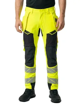 Pantalon De Travail Accelerate Safe 19031 Hanging Pockets Big Hi-Vis Yellow / Dark Navy 64 - MASCOT - FashionsVida