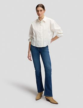 Regular Cuffed Shirt Ecru Größe S female