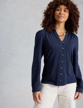 Pure Cotton Shirt Navy female - White stuff - FashionsVida