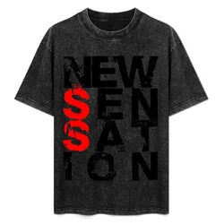 NEW SENSATION T-Shirt Simple Solid Color Crew Neck Tee