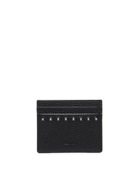 Portacarte in pelle Rockstud