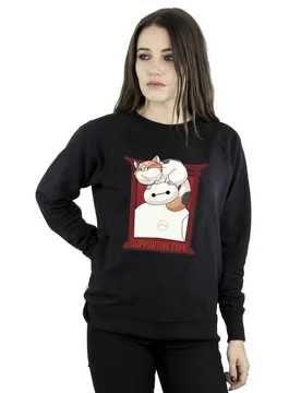 Women's Big Hero 6 Baymax Frame Support Sweatshirt in Black Size: XL - Black - Size: XL - Disney - FashionsVida
