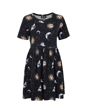 Kurzes Kleid - SOLARIS DRESS - XS bis M - für Damen - Größe XS - schwarz - Frauen - female - Hell Bunny - FashionsVida