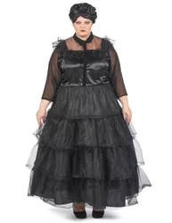 Gothic-Kleid für Damen Plus Size schwarz - female