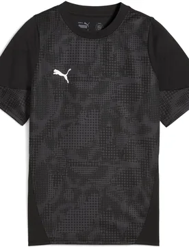 Boys Football Jersey Short Sleeve Performance T-Shirt In Blk-Sil-Fltdgry - Black - Size 13y - Puma - FashionsVida