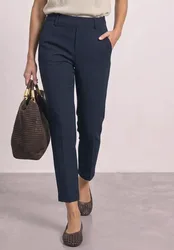 Slim Leg Chino mit Glitzerdetail female Blau