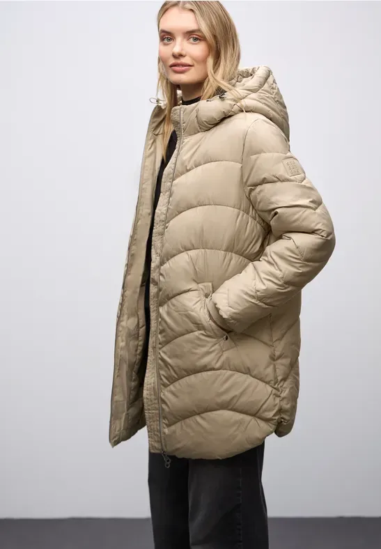 Midi Steppjacke female Beige - Street One - FashionsVida
