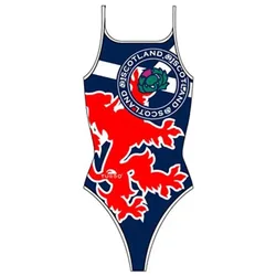 Scotland Thin Strap Swimsuit navy / red 7-8 Years Girls