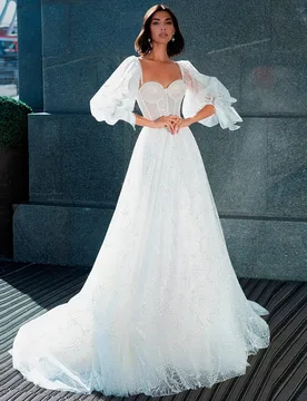 Glitter Tulle White Wedding Dress for Women Customized Sexy Sweetheart Detachable Sleeveless A-Line Bridal Gown Vestido De Novia - Aliexpress - FashionsVida