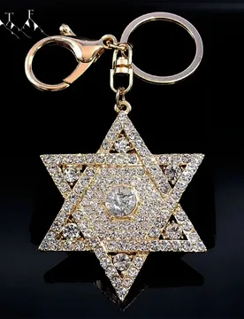 Fashion Sparkling Crystal Key Ring David Star Keychain Alloy Rhinestone Key Chain Hexagram Keyring Bag Accessories Gift Jewelry - Aliexpress - FashionsVida