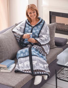 Kuscheldecke mit Ärmeln mehrfarbig