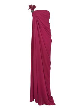 Vestito Lungo Betina 99036 In Crepe E Chiffon