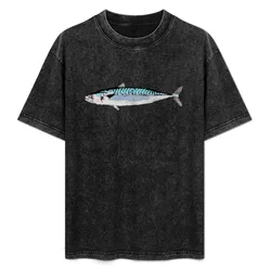 Mackerel T-Shirt Minimalist Casual Short Sleeve Top