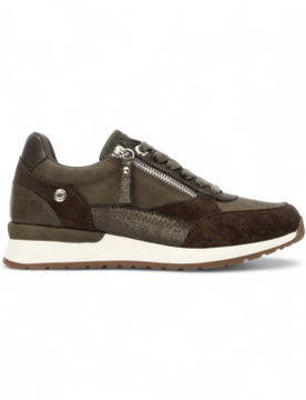 Para mujer. 17295902-KAKI Zapatillas 172959 (37), Plano, Cremallera, Casual
