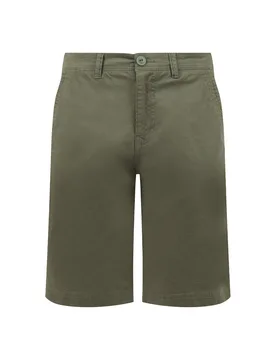 Weird Fish Rayburn Cotton Flat Front Shorts Size 36 - holiday-shop holiday-shop mens-summer-shop men men all-mens men shorts - Dark Olive - FashionsVida
