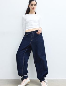 Basic-Langarmshirt aus Baumwolle Weiß XL