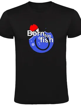 Born To Fish Hook Short Sleeve T-shirt Black XL Men - Kruskis - FashionsVida