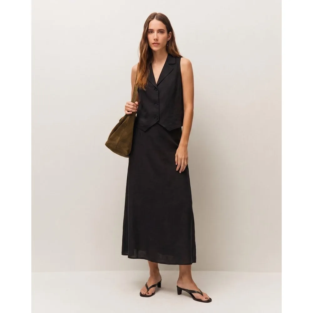 Chaleco de mujer con escote solapa y cierre delantero con botones - System Action - FashionsVida