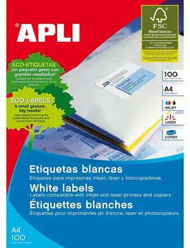 Étiquette Multi-usages 1287 Box 105x35 Mm White One Size unisex