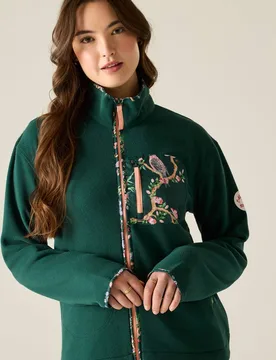 Women's Cath Kidston Full Zip Fleece Sweatshirt in Dark Olive Size: 8 - Dark Olive - Size: 8 - Regatta - FashionsVida