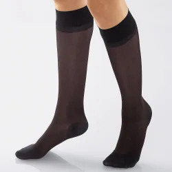 Knie-Stützstrümpfe von XL schwarz