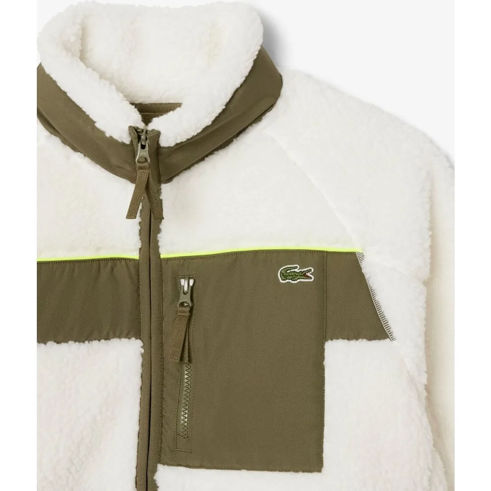 Chaqueta de hombre de borreguillo color block en - Lacoste - FashionsVida