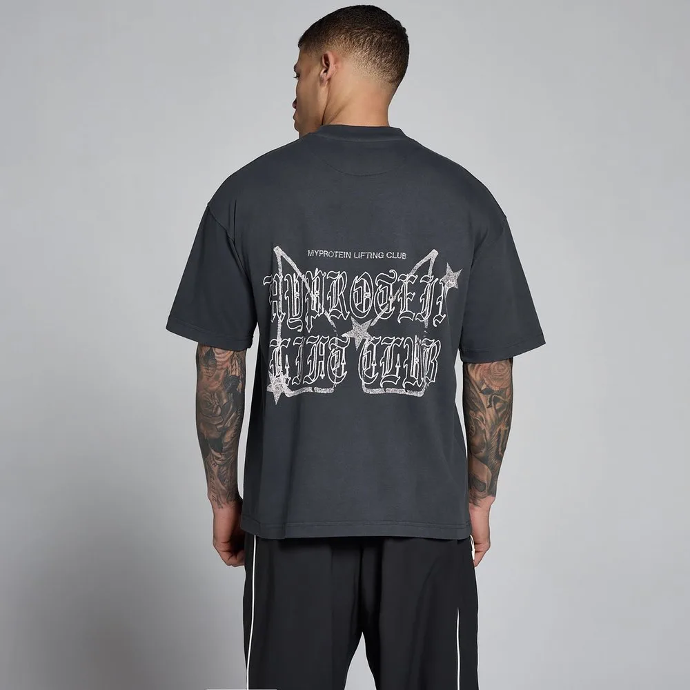 Camiseta de algodón oversize Lift Graphic Washed para hombre de MP - oscuro - XS - MyProtein - FashionsVida
