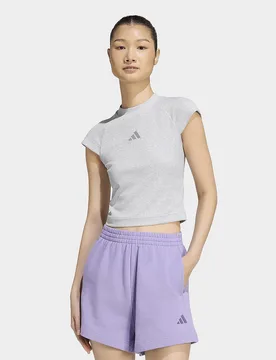 Womens T-shirt A Coste Kit Small Logo - Grigio, grigio grigio Donna taglia L - Adidas - FashionsVida