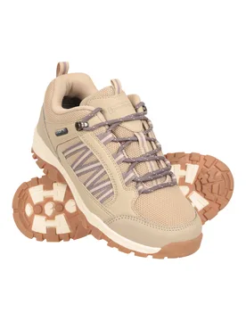 Path Womens Waterproof Walking Shoes - Taupe - Taupe - Size: 9 - Mountain Warehouse - FashionsVida