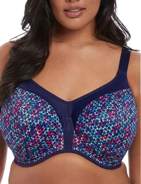 Womens Energise Sports Bra - Blue Nylon - Size 44e - Elomi - FashionsVida