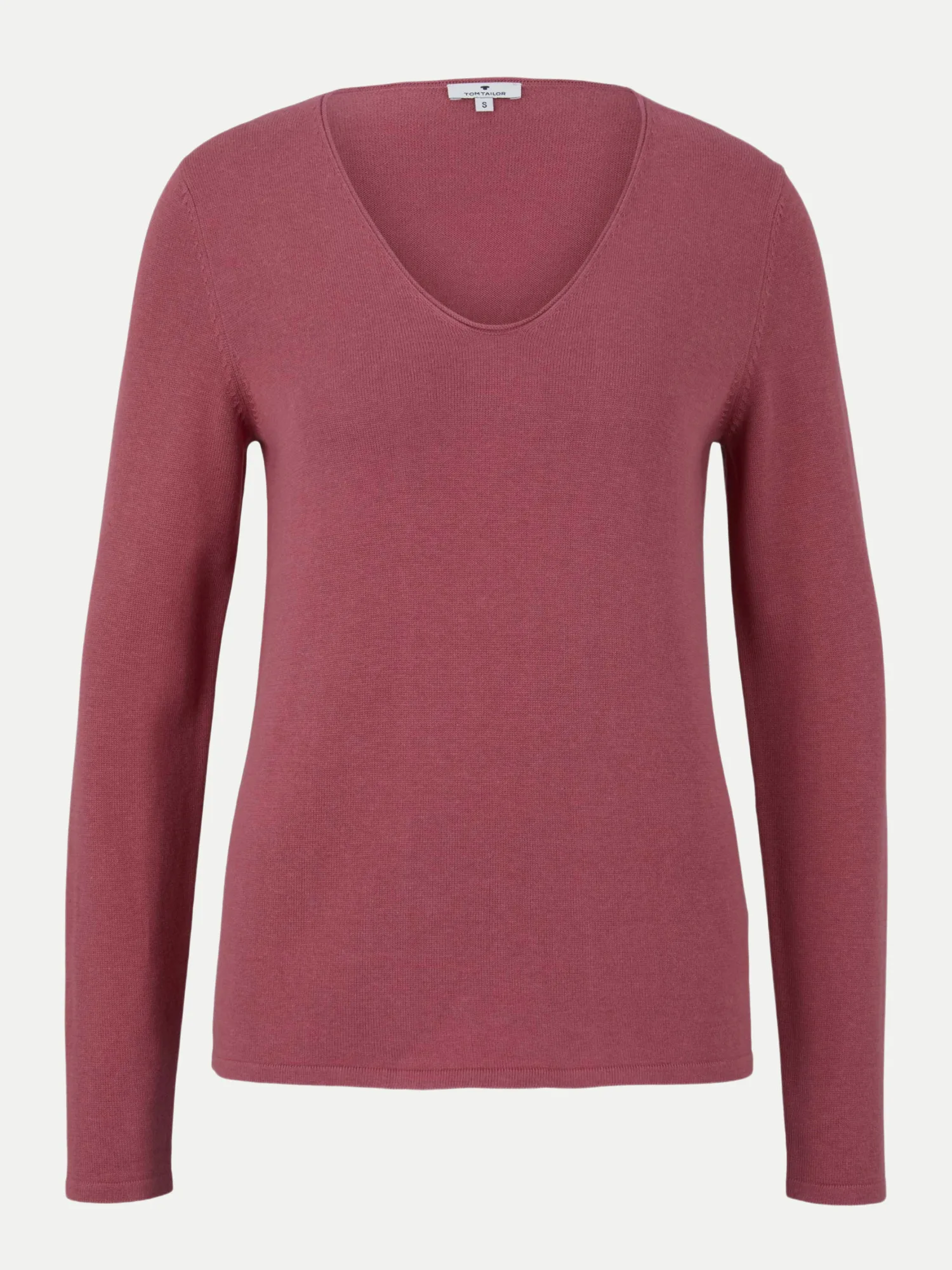 Pullover mit V-Ausschnitt Rosa L - Tom Tailor Casual - FashionsVida