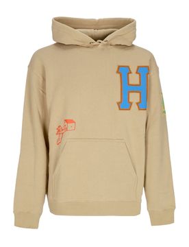 Felpa Cappuccio Uomo Fly Die Po Hoodie Oatmeal