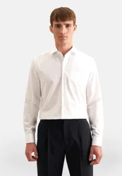 Regular Business Hemd Uni Weiß 42