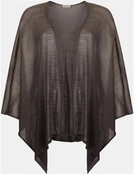 Poncho en punto con detalle degradé - LIUJO - FashionsVida