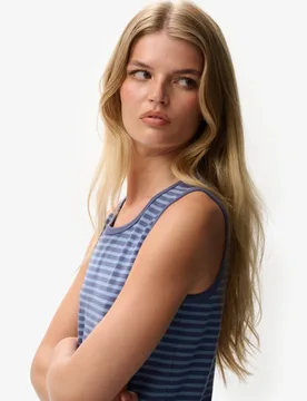 Superdry Damen Athletic Essentials Jersey-tanktop mit Streifen Blue - Größe: 36 - 29.99 - FashionsVida