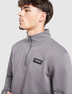 Mens Rocco 1/4 Zip Track Top - Grigio, grigio grigio Uomo taglia XS