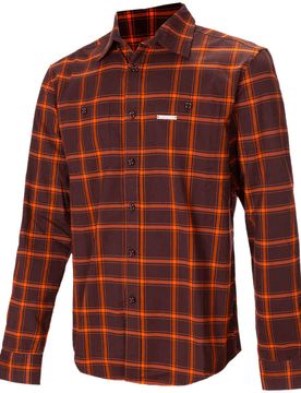 Zernez camisa montaña manga larga hombre Granate (M)