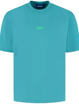 Hugo T-shirt à Manches Courtes Nalono 10250555 Blue Turquoise Aqua S
