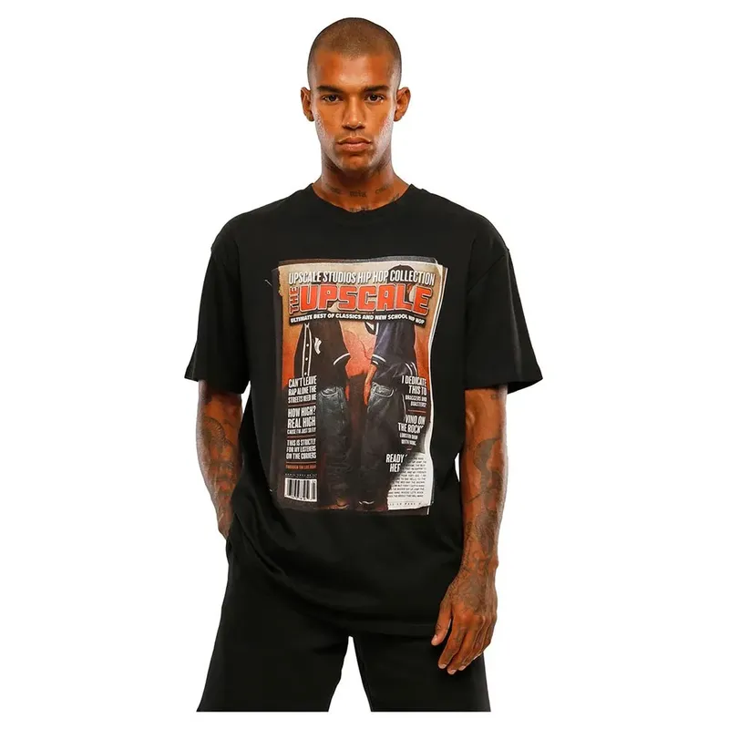 Mister T-shirt à Manches Courtes Magazine Oversize Black M