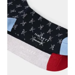 Pack de hombre de dos calcetines con logo