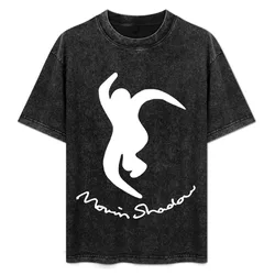 Moving Shadow Cursive Logo T-Shirt Vintage Style Printed Top