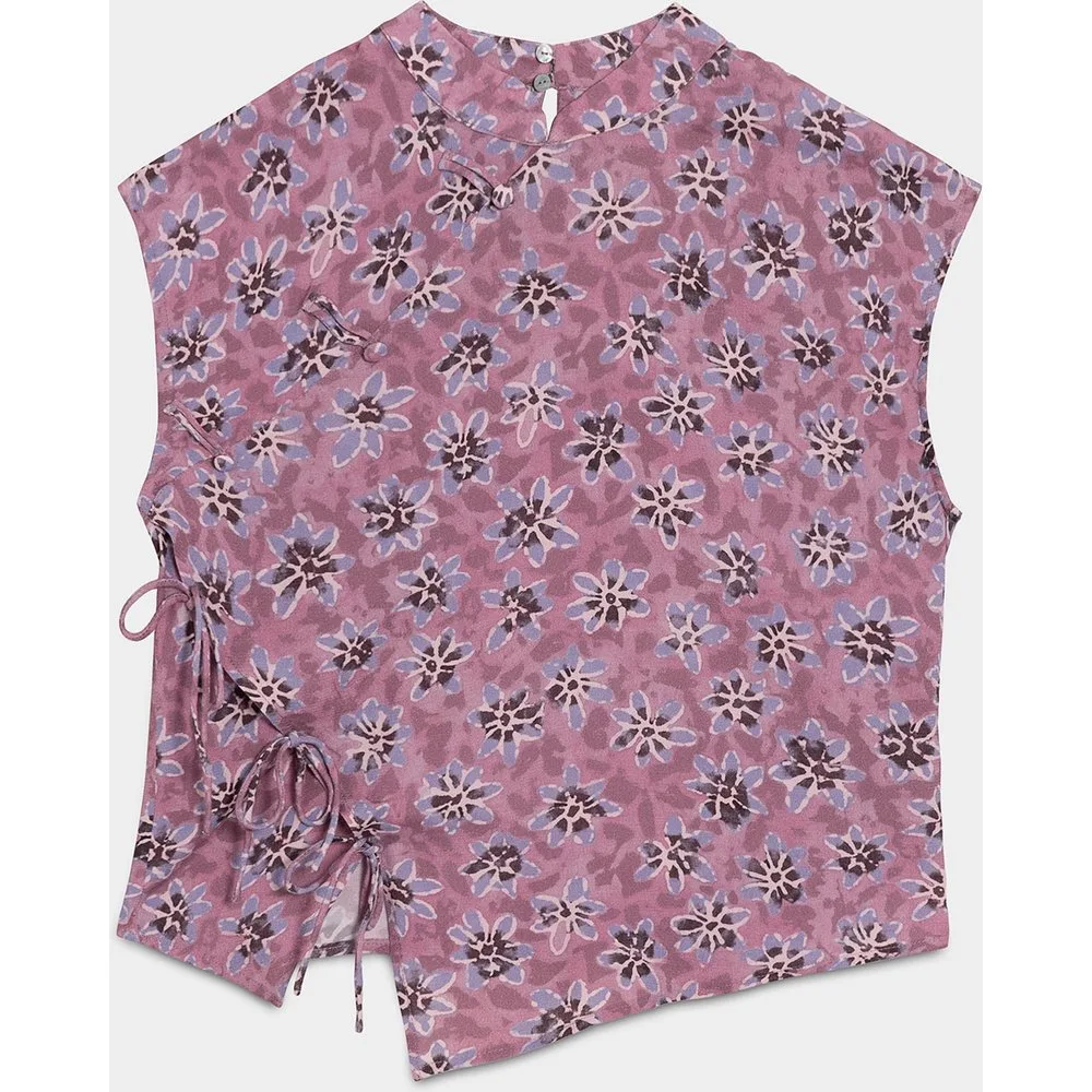 Top sin mangas de mujer estampado flores - Noon - FashionsVida