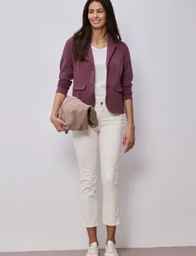 Basic Blazer mit Reverskragen female Rosa