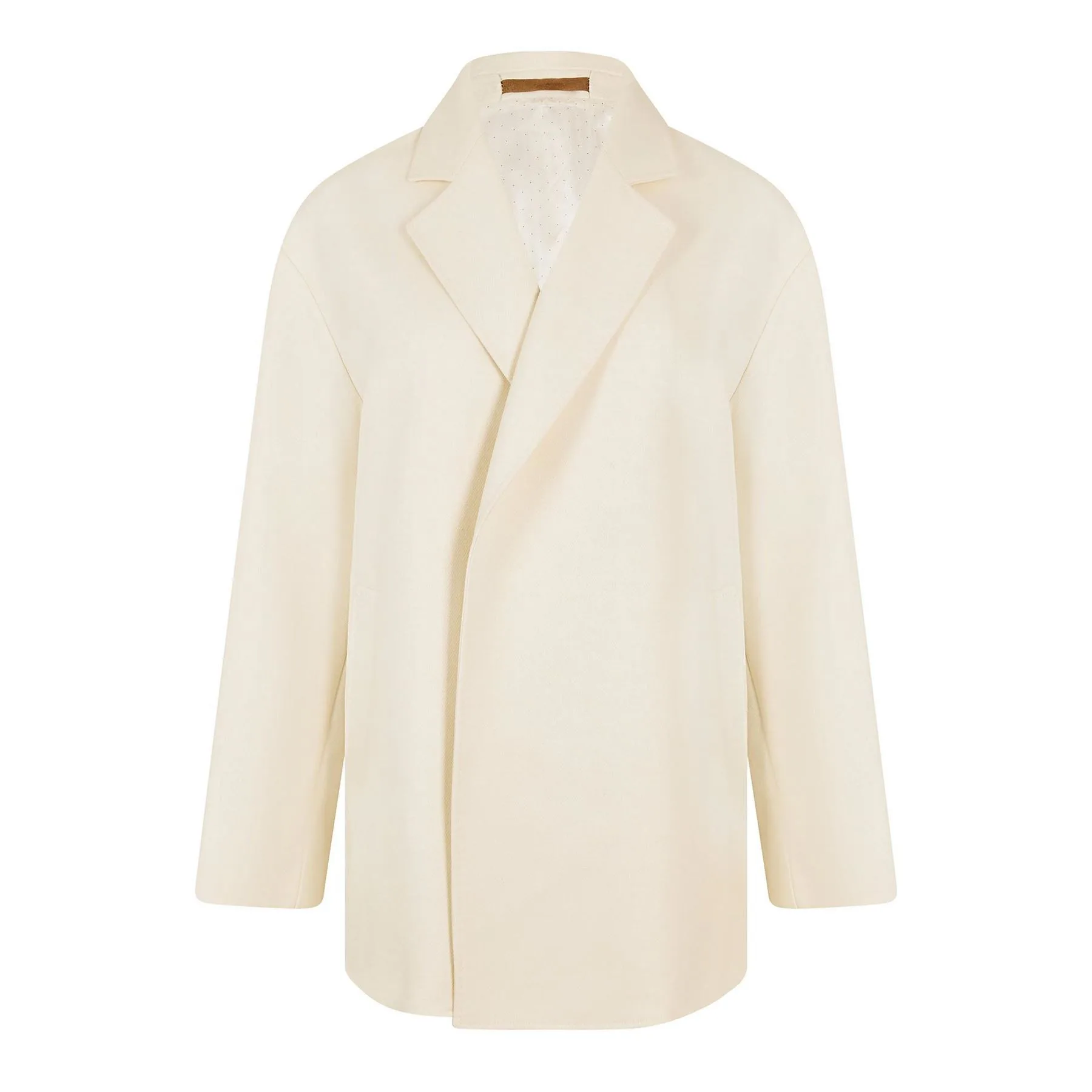 Womens Overcoat In Open White - Size 14 Uk - BOSS - FashionsVida
