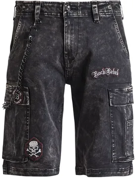 Rock Short - Garageland - XL bis 4XL - für Männer - Größe 3XL - schwarz - Männer - male - Rock Rebel by EMP - FashionsVida