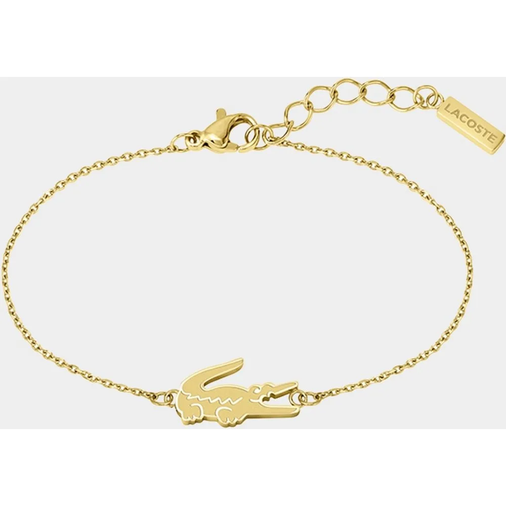 Pulsera Crocodile de acero dorado - Lacoste - FashionsVida