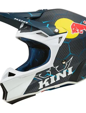 Casco Moto Cross Enduro Kini Red Bull MXC2 1.0 Blu Bianco taglia L - Oneal - FashionsVida