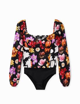 Body fleuri M. Christian Lacroix, Noir, XS