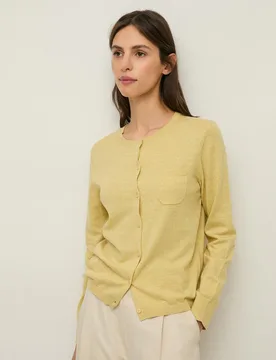 Cárdigan de mujer de manga larga con algodón orgánico - Yerse - FashionsVida