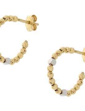 Orecchini Donna Oro Giallo Bianco GL101105